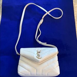 Yves Saint Laurent Cream Quilted toy Loulou Authentic